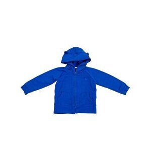 BabyGap Blue Full-Zip Hoodie Sweatshirt 18-24 Months Toddler Cotton Blend With H